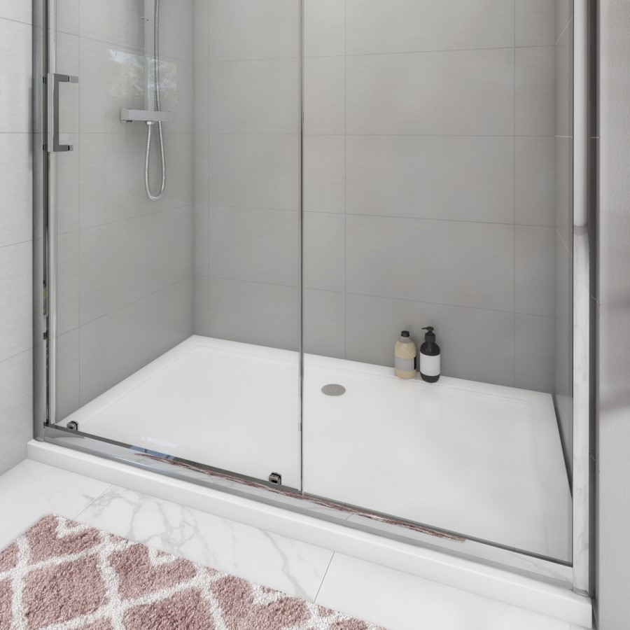 GRADE A1 - 1700mm Sliding Shower Door-Carina