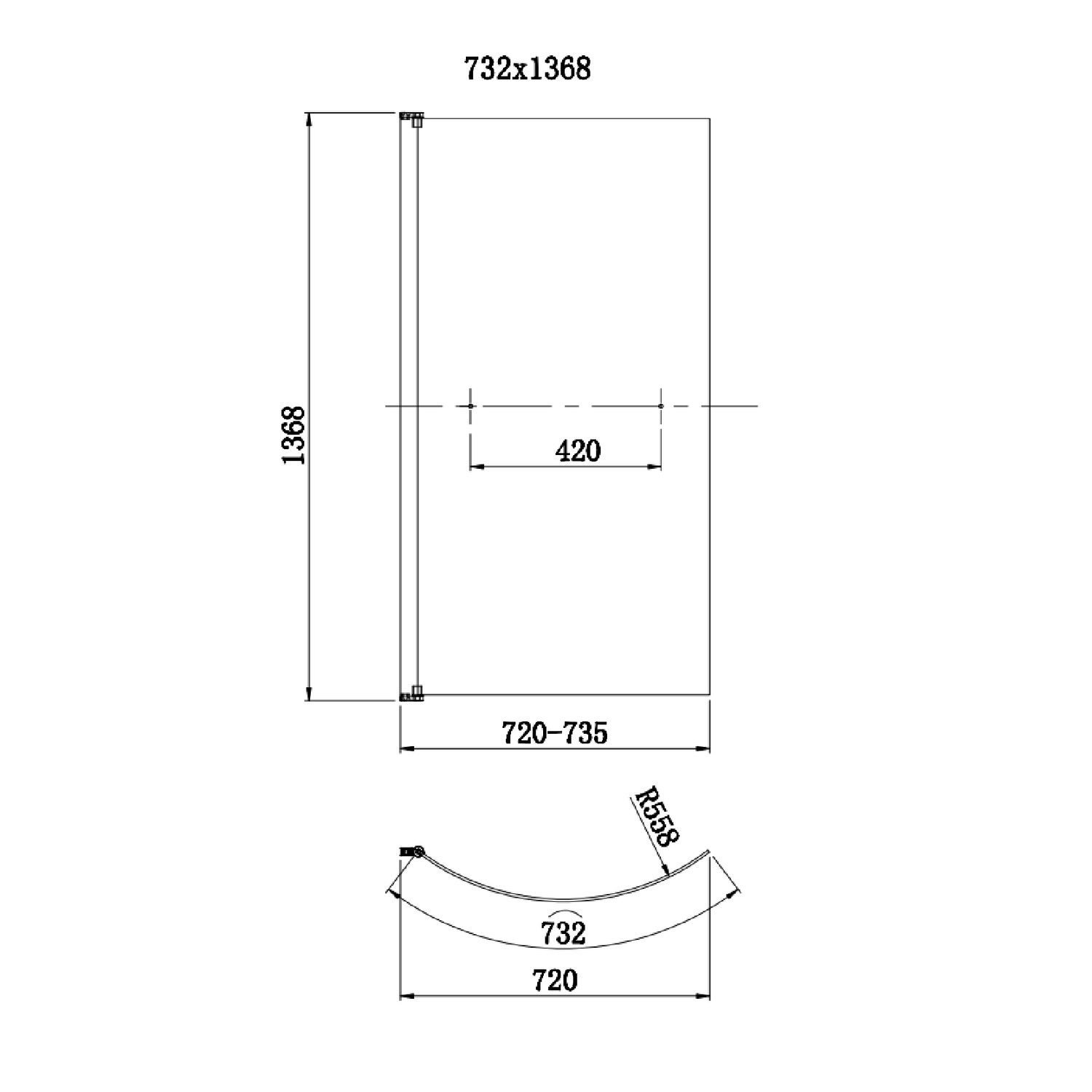 GRADE A1 Antila Curved Bath Screen Portland Better Bathrooms