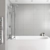 Chrome Folding Bath Shower Screen 1450 x 120mm - Cetus