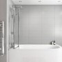Chrome Folding Bath Shower Screen 1450 x 120mm - Cetus