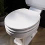 White Round Wooden Soft Close Toilet Seat - Park Royal