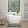 GRADE A2 - Freestanding Single Ended Slipper Bath 1520 x 710mm - Design