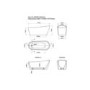 Design Freestanding Bath Single Ended Slipper - 1660 x 715mm