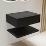 ONLY OPENED - 600mm Black Wall Hung Countertop Basin Shelf - Lugo