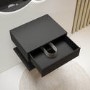 GRADE A2 - 600mm Black Wall Hung Countertop Shelves - Lugo