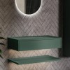 800mm Green Wall Hung Countertop Shelves - Lugo