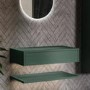 GRADE A1 - 800mm Green Wall Hung Countertop Basin Shelf - Lugo