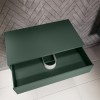 GRADE A1 - 800mm Green Wall Hung Countertop Basin Shelf - Lugo
