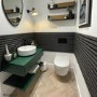 GRADE A1 - 800mm Green Wall Hung Countertop Basin Drawer - Lugo