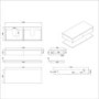 GRADE A1 - 1200mm Green Wall Hung Countertop Basin Shelf - Lugo
