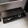 GRADE A2 - 1200mm Black Wall Hung Countertop Basin Shelves - Lugo