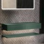 GRADE A1 - 1200mm Green Wall Hung Countertop Basin Shelf - Lugo