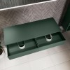 GRADE A1 - 1200mm Green Wall Hung Countertop Basin Shelf - Lugo