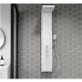White Marble Effect Thermostatic  Tower Shower with Square Hand Shower - Luni