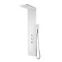 White Marble Effect Thermostatic  Tower Shower with Square Hand Shower - Luni