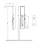 White Marble Effect Thermostatic  Tower Shower with Square Hand Shower - Luni