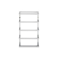 GRADE A1 - Chrome 5 tier wall mounted towel rack
