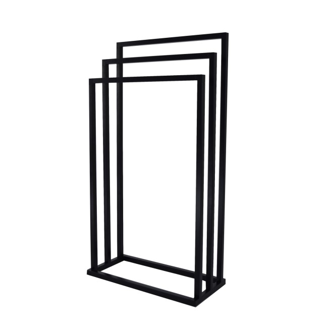 Black 3 Tier Free Standing Towel Rack Better Bathrooms