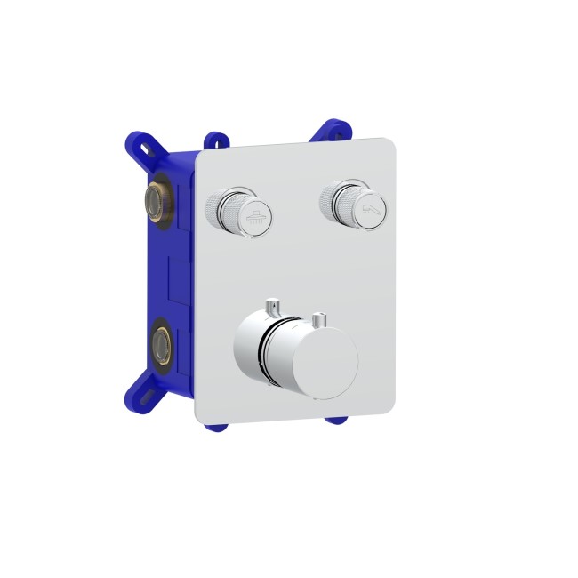 GRADE A1 - Chrome Push Button 2 Function Shower - Vance