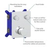 GRADE A1 - Chrome Push Button 2 Function Shower - Vance