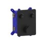 Black 2 Outlet Concealed Thermostatic Shower Valve with 2 Function Push Button - Vance