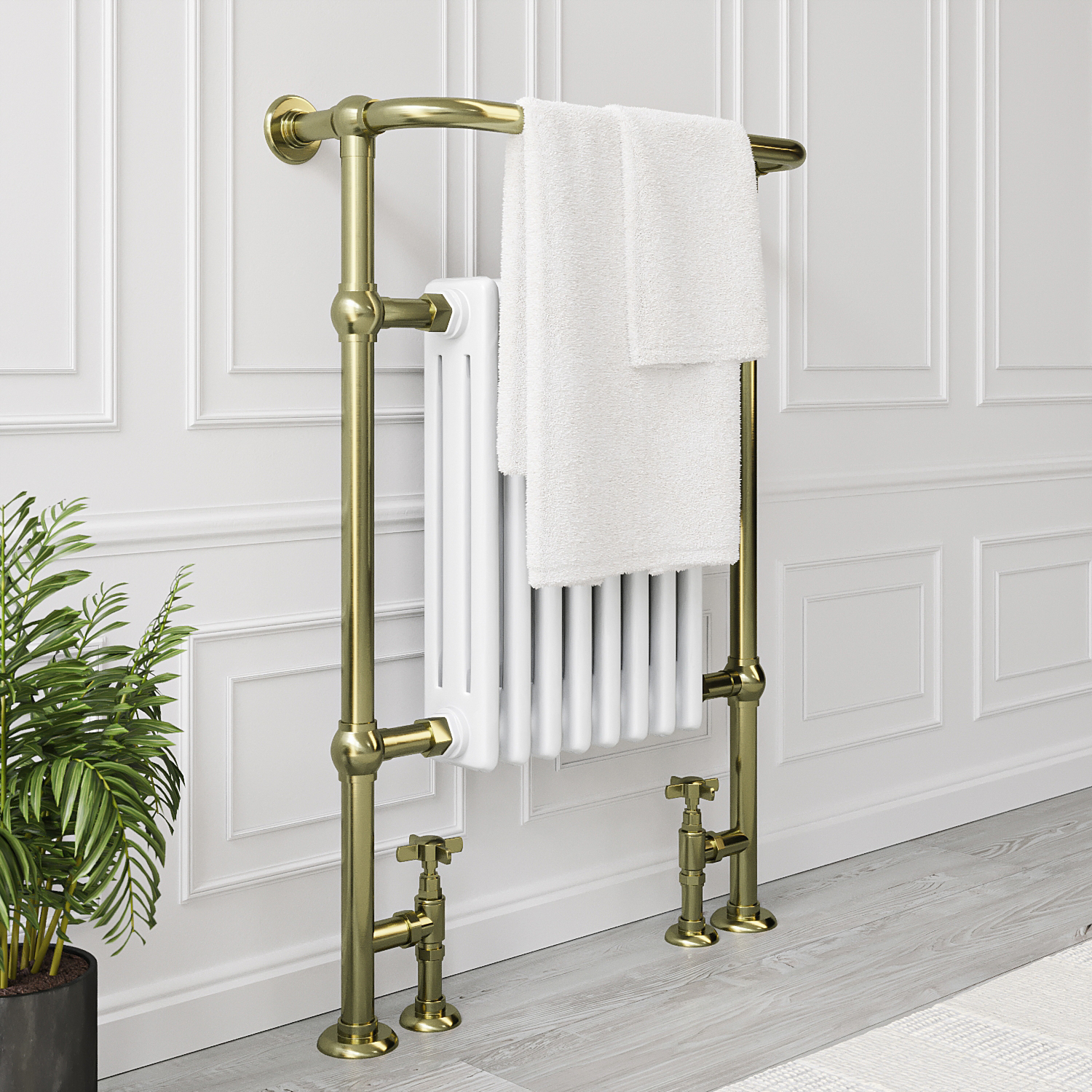 Towel Hooks Heated Towel Bar Unusual Towel Rails White And Brass