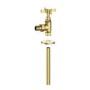 GRADE A2 - Brushed Brass Traditional Angled Radiator Valves