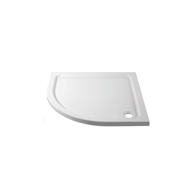 900mm Stone Resin Quadrant Shower Tray - Pearl