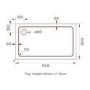 ONLY OPENED - 1100x800 Rectangle Stone Resin Shower Tray- Pearl