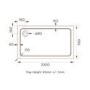 1000x760mm Stone Resin Rectangular Shower Tray - Pearl   