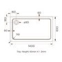 1400x800mm White Acrylic Capped Stone Resin Rectangular Shower Tray - Pearl
