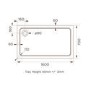 1600x700mm Stone Resin Rectangular Shower Tray - Pearl       