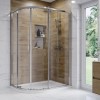 1000x800mm Stone Resin Left Hand Offset Quadrant Shower Tray - Pearl&#160;&#160;