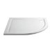 1000x800mm Right Hand Offset Quadrant Shower Tray - White Acrylic Stone Resin - Pearl