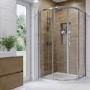 1200x800mm Stone Resin Right Hand Offset Quadrant Shower Tray  - Pearl