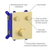 GRADE A1 - Brushed Gold Push Button 2 Function Shower Valve - Vance