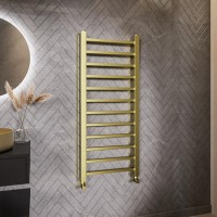 GRADE A2 - Brass Heated Towel Rail Radiator 1200 x 500mm - Sonoran