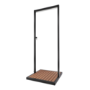GRADE A1 - Black Outdoor Shower with Wood Effect Base - Zen