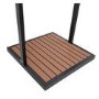 GRADE A1 - Black Outdoor Shower with Wood Effect Base - Zen
