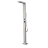 Chrome Outdoor Shower with Pencil Hand Shower 2 Outlets - Suva