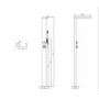 ONLY OPENED - Chrome Outdoor Shower with Pencil Hand Shower 2 Outlets - Suva