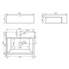 GRADE A2 - 1200mm Green Toilet and Sink Unit with Marble Worktop and Chrome Fittings - Coniston