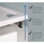 GRADE A1 - Upto 760 Leg & Panel Shower Tray Riser Kit Pack - White