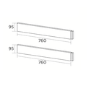 95mm High Riser Kit Pack for 760mm Width Shower Trays - White