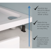 GRADE A1 - Offset Quads Leg &amp; Panel Shower Tray Riser Kit Pack - White