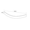 GRADE A1 - Offset Quads Leg &amp; Panel Shower Tray Riser Kit Pack - White