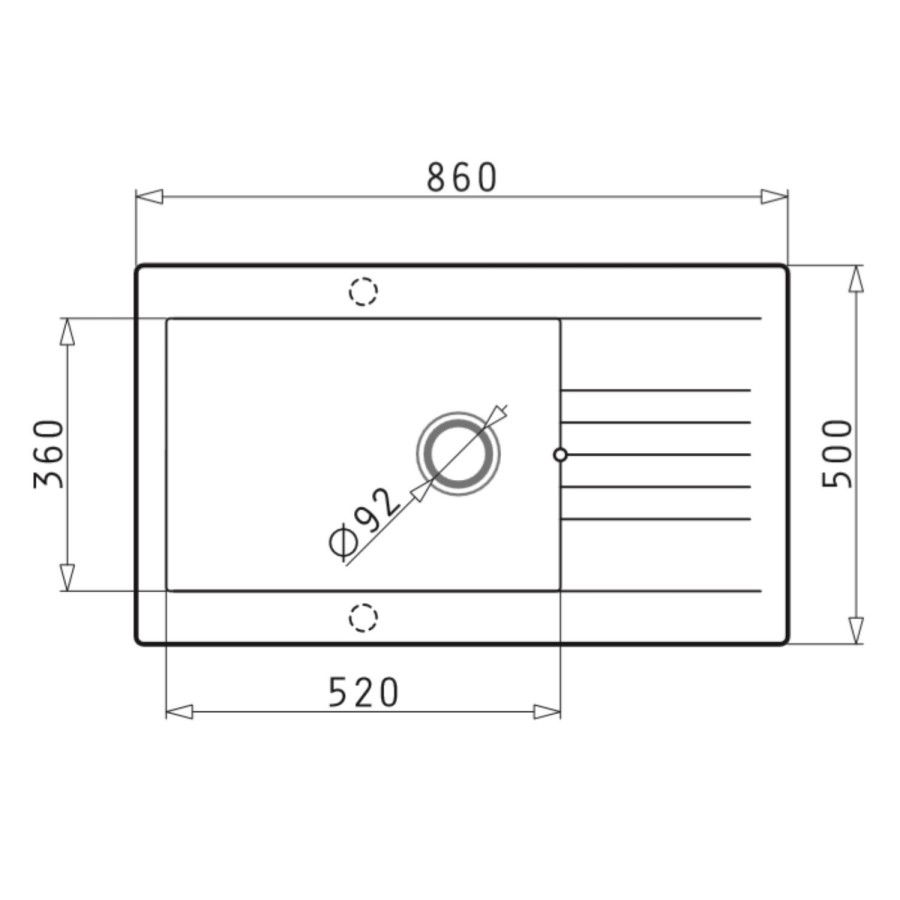 Single Bowl Inset Grey Composite Kitchen Sink with Reversible Drainer - Essence Amelia