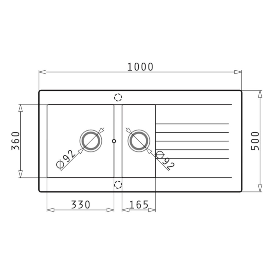 ONLY OPENED - 1.5 Bowl White Composite Kitchen Sink with Reversible Drainer - Essence Amelia
