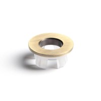 Brushed Brass Round Basin Overflow Cover - Ashford Brushed Brass Round Basin Overflow Cover - Ashford