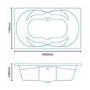 Loreto 1800 x 1100 11 Jet Whirlpool Bath